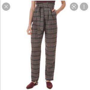 Anthro Bishop + Young High Waisted Plaid Pants